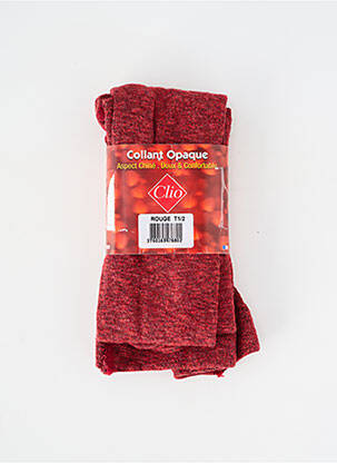 Collants stretch rouge CLIO femme