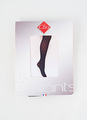 Collants imprimé fantaisie noir CLIO femme