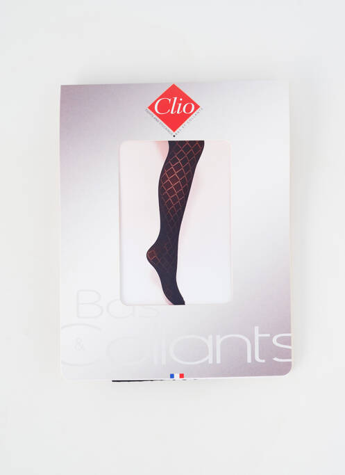 Collants imprimé fantaisie noir CLIO femme