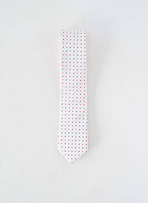 Cravate tissage satiné blanc MASSILIANO SERGIO homme