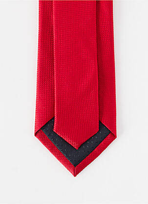 Cravate tissage satiné rouge JEAN CHATEL homme
