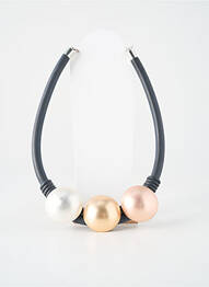 Collier fermeture fermoir mousqueton noir DK femme