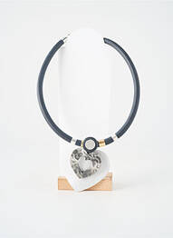 Collier fermeture fermoir mousqueton noir DK femme