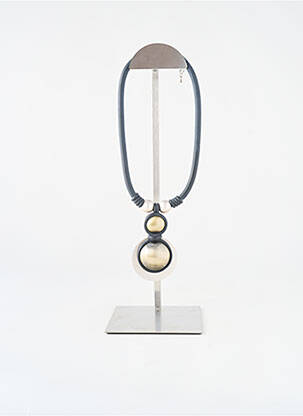 Collier ornement elément pvc noir DK femme