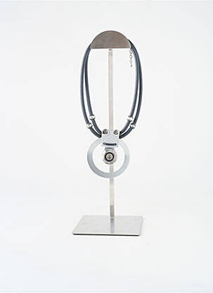 Collier ornement elément pvc noir DK femme