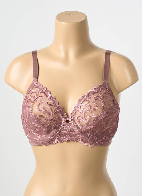 Soutien-gorge effet matière satinée haut soutien-gorge emboitant rose TRIUMPH femme