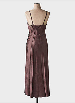 Nuisette/combinette effet matière satinée marron KING KONG femme