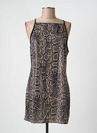 Robe courte fermeture zippée au dos fines bretelles noir LUMINA femme