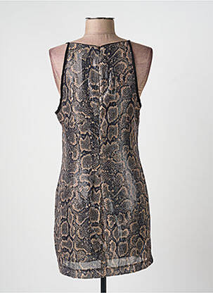 Robe courte fermeture zippée au dos fines bretelles noir LUMINA femme