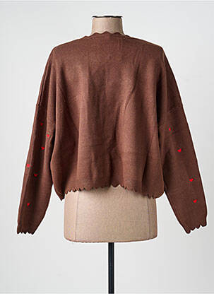 Pull stretch manches longues marron CIVICO 1 femme