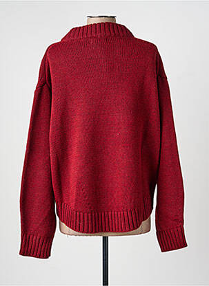 Pull stretch manches longues rouge LUMINA femme
