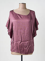 Top coupe fluide manches courtes violet ANGELA DAVIS femme