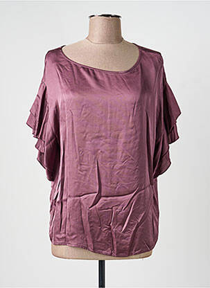 Top coupe fluide manches courtes violet ANGELA DAVIS femme