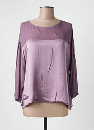 Top coupe fluide manches 3/4 violet KING KONG femme