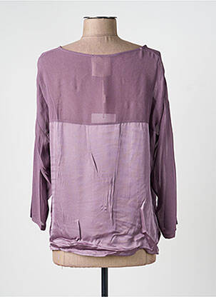 Top coupe fluide manches 3/4 violet KING KONG femme