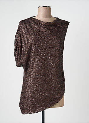 Top stretch sans manche marron KING KONG femme