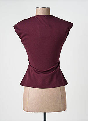 Top tissage crêpe sans manche rouge CIVICO 1 femme
