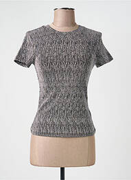 Top stretch manches courtes argent CIVICO 1 femme