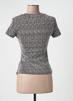 Top stretch manches courtes argent CIVICO 1 femme