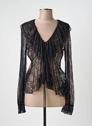 Top stretch manches longues noir ANGELA DAVIS femme