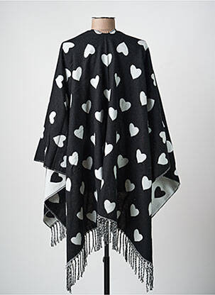 Poncho col v noir ANGELA DAVIS femme
