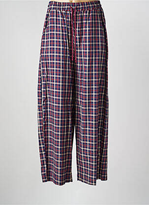 Pantalon large tissage popeline taille normale rouge LUMINA femme