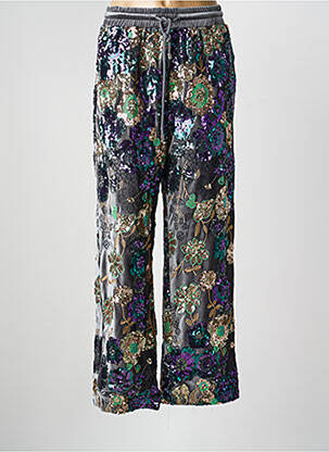 Pantalon droit stretch gris DE ROYAL femme