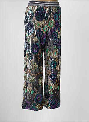 Pantalon droit stretch gris DE ROYAL femme