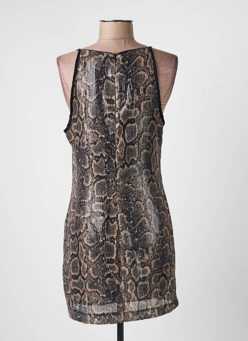 Robe courte fermeture zippée au dos fines bretelles noir LUMINA femme