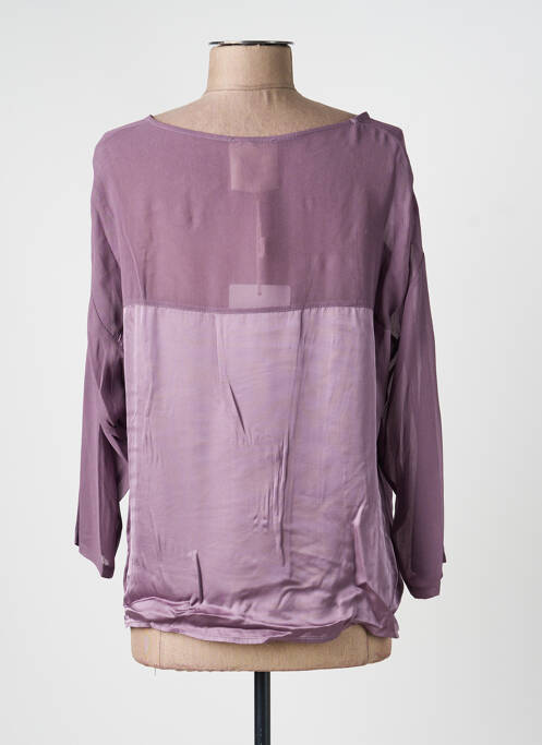 Top coupe fluide manches 3/4 violet KING KONG femme