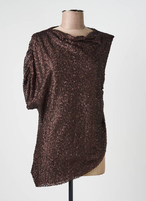 Top stretch sans manche marron KING KONG femme