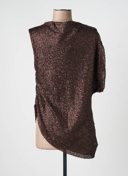 Top stretch sans manche marron KING KONG femme