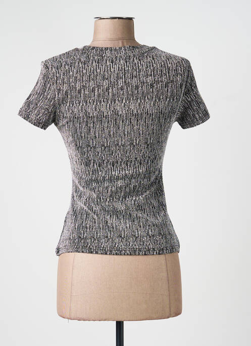 Top stretch manches courtes argent CIVICO 1 femme