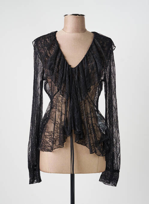 Top stretch manches longues noir ANGELA DAVIS femme