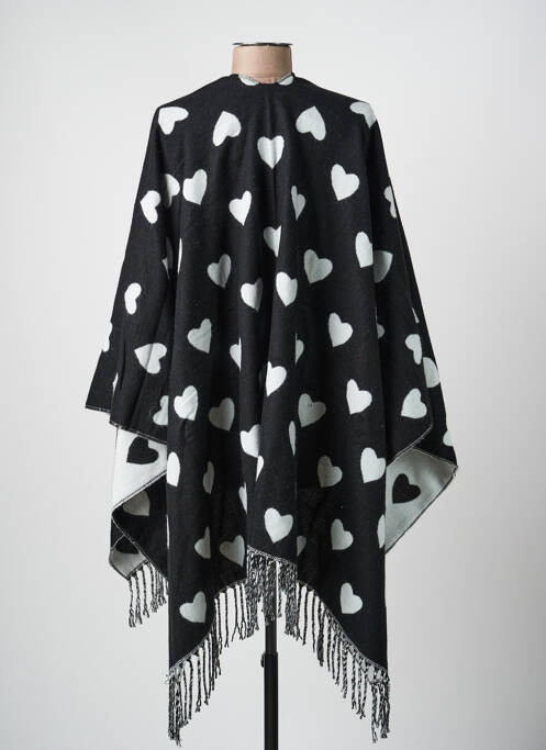 Poncho col v noir ANGELA DAVIS femme