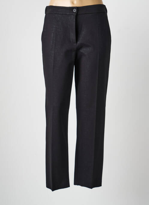 Pantalon chino fermeture zippée sous rabat boutonné taille normale noir ANGELA DAVIS femme