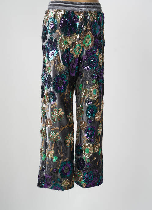 Pantalon droit stretch gris DE ROYAL femme