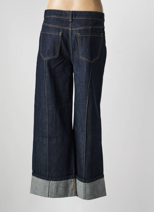 Jeans coupe large tissage brut taille haute bleu ANGELA DAVIS femme