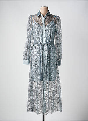 Robe longue manches longues manches longues gris DE ROYAL femme