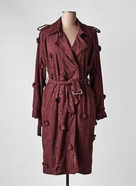 Manteau long coupe cintrée sans capuche rouge CIVICO 1 femme