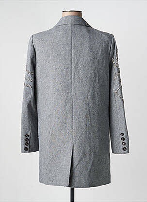 Manteau long coupe cintrée sans capuche gris CIVICO 1 femme