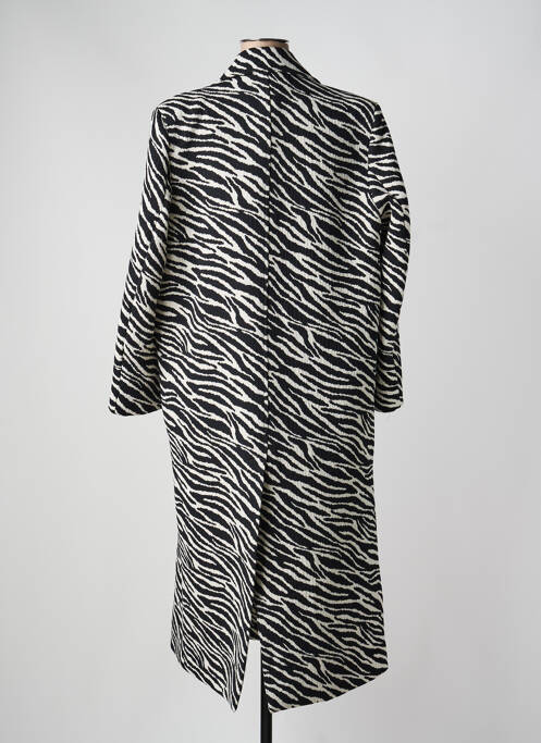 Manteau long coupe cintrée sans capuche noir LUMINA femme