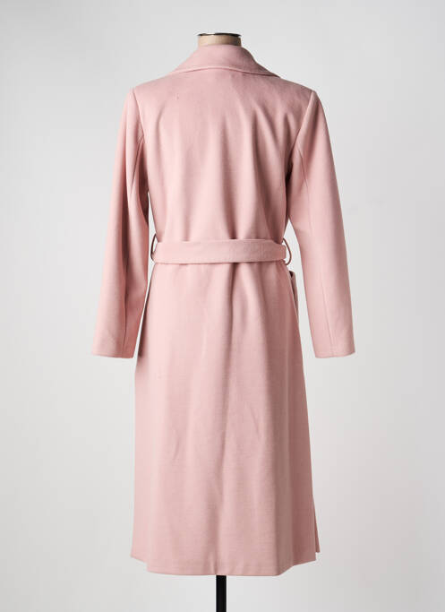 Manteau long coupe cintrée sans capuche rose ALTAMIRA femme
