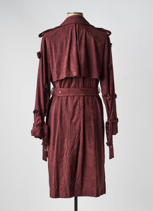 Manteau long coupe cintrée sans capuche rouge CIVICO 1 femme