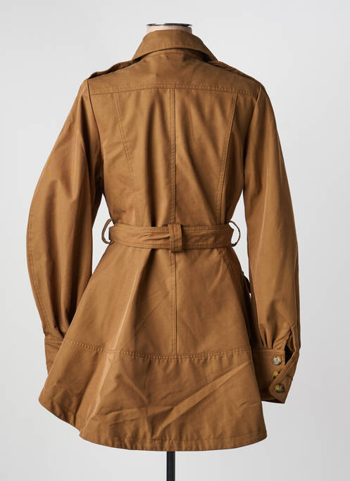 Trench tissage popeline sans capuche marron DE ROYAL femme