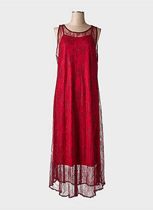 Robe longue sans manche sans manche rouge ALTAMIRA femme