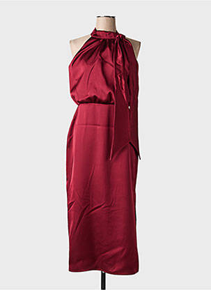 Robe mi-longue sans manche sans manche rouge ALTAMIRA femme