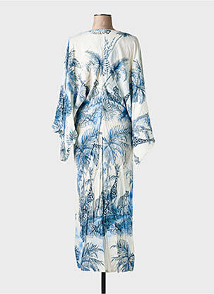 Robe longue manches longues manches longues bleu LUMINA femme