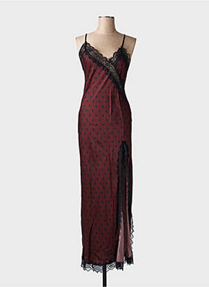 Robe longue coupe cintrée fines bretelles violet LUMINA femme