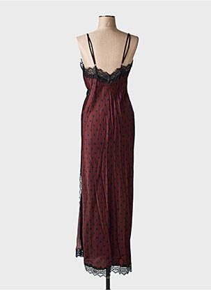 Robe longue coupe cintrée fines bretelles violet LUMINA femme
